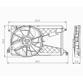 2004-2009 Mazda Mazda 3 Cooling Fan Assembly W/Counter - MA3115130-3
