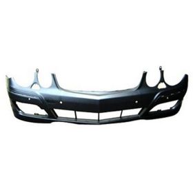 2007-2009 Mercedes E320 Bumper Front Primed W/Sensor W/H L Washer Hole W/O Sport Pkg - MB1000269-3
