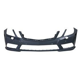 2010-2013 Mercedes E350 Bumper Front Primed W/Sensor W/H L Washer Hole W/Amg Sport Pkg Sedan - OEM# 2128802740 - MB1000301-3