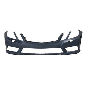 2010-2013 Mercedes E350 Bumper Front Primed W/O Sensor W/H L Washer Hole W/Amg Sport Pkg Sedan - OEM# 2128802640 - MB1000303-3