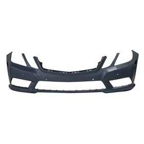 2010-2013 Mercedes E350 Bumper Front Primed W/Sensor W/O H L Washer Hole W/Amg Sport Pkg Sedan - OEM# 2128802540 - MB1000304-3