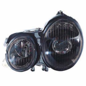 2000-2002 Mercedes Benz E320- Sedan Performance Headlamp Set Lh (Driver Side)+Rh  (Passenger Side) - Projector - Halogen - Black - MB2505101-2