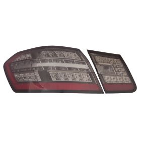 2010-2013 Mercedes Benz E350- Sedan Performance Rear Lamp Set Lh (Driver Side)+Rh  (Passenger Side) - Led - Smoke Lens - Inner & Outer - From Jul/31/2009 - MB2811105-2