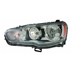 2008-2010 Mitsubishi Lancer Performance Headlamp Set Lh (Driver Side)+Rh  (Passenger Side) - Oem Style - Halogen - Chrome Bezel - MI2505119-2