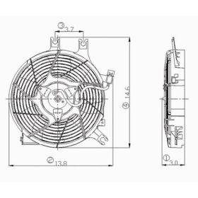 Mitsubishi Montero Sport 1998-2004 Condenser Fan Assembly - MI3113118