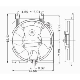 1995-1999 Nissan Sentra AC Fan Assembly Manual Transmission - OEM# 921204B100 - NI3113102-3