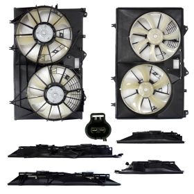 Toyota Highlander Hybrid 2011-2013 Dual Fan Assembly - TO3115172 OEM# 1671131520/1636131380/1636131370/1636331190