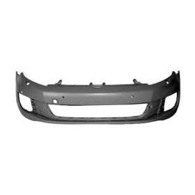 2010-2014 Volkswagen Gti- Hatchback Front Bumper Cover- Primed- W/ Hl Washer- W/ Park Assist - VW1000189-2