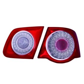2006-2009 Volkswagen Jetta- Sedan Performance Rear Lamp Set Lh (Driver Side)+Rh  (Passenger Side) - Led Type -  Red / Clear Lens - VW2811110-2