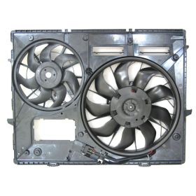 2004-2009 Volkswagen Touareg Cooling Fan Assembly Dual 4.2L V8/5.0L V10 Tdi W/O Towing - OEM# 7L0959455F-PFM - VW3115111-3