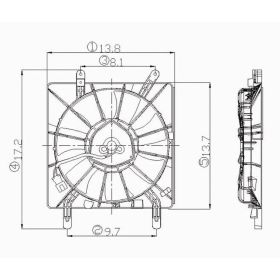 Acura RSX 2002-2006 A/c Condenser Fan Assembly - AC3113103