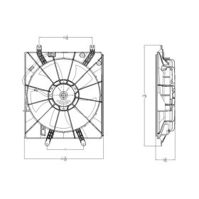 Acura TL 2007-2008 Radiator Fan Assembly - AC3115113