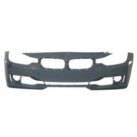 2012-2015 BMW 3 Series Sedan (1999-) Bumper Front W/O Sensor/Wash/Cam/Park Distance Control W/Moulding Hole Primed - OEM# 51117293085 - BM1000276-3