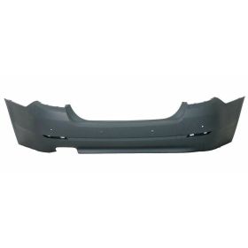 2011-2013 Bmw 5 Series Rear Bumper Cover- Primed Gray- W/O M Pkg (528I)- W/ Sensor Holes - BM1100248-2
