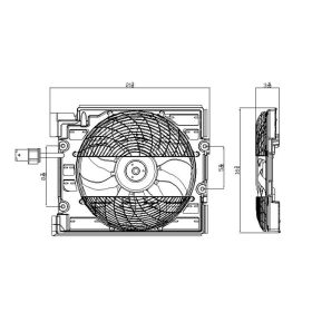 BMW 5 Series 1999-2003 Condenser Fan Asm - BM3113109