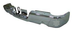 2019-2022 Dodge Ram Pickup R1500 Classic Rear Bumper Face Bar- Chrome- W/ Dual Exhaust & W/O Sensor Holes - CH1102366-2