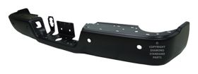 2019-2022 Dodge Ram Pickup R1500 Classic Rear Bumper Face Bar- Painted- W/ Single Exhaust & W/ Sensor Holes - CH1102368-2