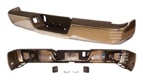 2019-2022 Dodge Ram Pickup R1500 Classic Rear Bumper Assembly- Chrome- W/O Dual Exhaust & W/O Sensor Holes - CH1103117-2