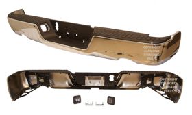 2019-2022 Dodge Ram Pickup R1500 Classic Rear Bumper Assembly- Chrome- W/ Dual Exhaust & W/O Sensor Holes - CH1103118-2