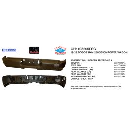 Call Us About The Rear Step Bumper Assembly - Diamond Standard - CH1103205DSC OEM# 68451166AA-PFM