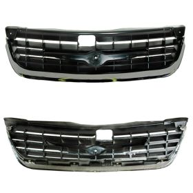 2000-2002 Dodge Neon Grille-Chrome & Black- W/ Egg Crate Type  -W/O Rt - CH1200223-2