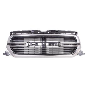 2019-2021 Ram Pickup-Ram-1500 Grille Chrome Surround W/Chrome Billets W/O Camera Laramie Model - OEM# 68404924AE - CH1200426-3