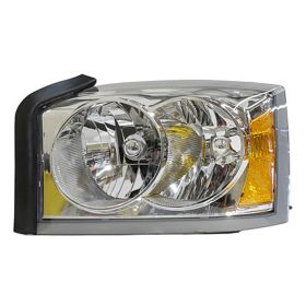 2005 Dodge Dakota Pickup Head Lamp Driver Side (W/O Black Bezel) HQ - OEM# 55077607AB - CH2502159-3