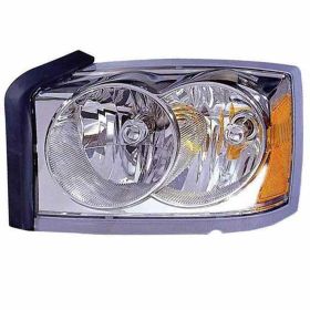 2006-2007 Dodge Dakota Pickup Head Lamp Driver Side W/O Black Bezel HQ - OEM# 55077607AC - CH2502170-3