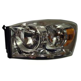 2007-2009 Dodge Pickup Dodge Ram Mega Cab Head Lamp Driver Side W/O Lower Amber HQ - OEM# 68003125AD - CH2502180-3