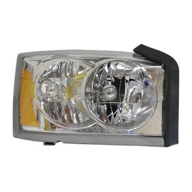 2005 Dodge Dakota Pickup Head Lamp Passenger Side (W/O Black Bezel) HQ - OEM# 55077606AB - CH2503159-3