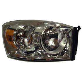 2007-2009 Dodge Pickup Dodge Ram Mega Cab Head Lamp Passenger Side W/O Lower Amber HQ - OEM# 68003124AD - CH2503180-3
