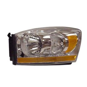 2006 Dodge Pickup Dodge Ram Mega Cab Head Lamp Driver Side W/O Black Bezel HQ - OEM# 55077795AD - CH2518114-3