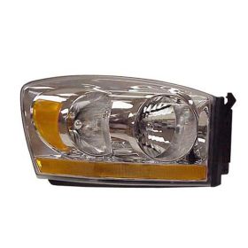 2006 Dodge Pickup Dodge Ram Mega Cab Head Lamp Passenger Side W/O Black Bezel HQ - OEM# 55077794AD - CH2519114-3