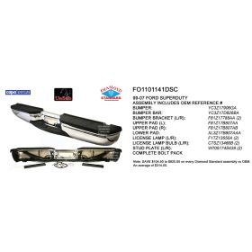 1999-2007 Ford Pickup F450 Superduty Rear Step Bumper Assembly - CAPA Certified ®