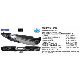 2004 Ford Pickup Heritage Rear Step Bumper Assembly - CAPA Certified ®