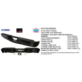 2004 Ford Pickup Heritage Rear Step Bumper Assembly - CAPA Certified ®