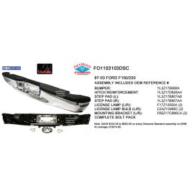 Ford Pickup Heritage 2004 Rear Step Bumper Assembly - FO1103103DSC