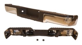 2009-2014 Ford Pickup- F150 Rear Bumper Assembly- Chrome- W/O Sensor Holes -Styleside-W/O Tow- W/ Lic Lamp & W/O Harness - FO1103160-2
