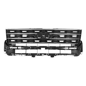 2016-2017 Ford Explorer Grille Foundry Gray W/Chrome Base/Ltd/Xlt Model - OEM# FB5Z8200AC - FO1200578-3