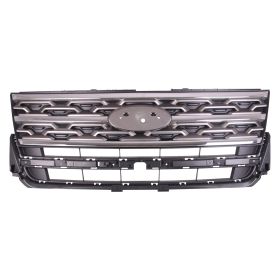 2018-2019 Ford Explorer Grille Dark Gray W/Chrome Base Model - OEM# JB5Z8200AH - FO1200623-3