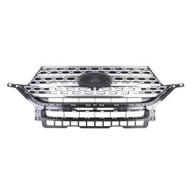 2020-2022 Ford Explorer Limited Hybrid Grille- Silver W/ Chrome Moulding- Limited Model - FO1200656-2