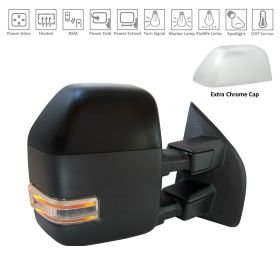 Ford Pickup Superduty 2017-2019 Passenger Side Power Tow Door Mirror - FO1321612