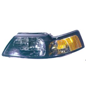2001-2004 Ford Mustang Head Lamp Driver Side Black Bezel HQ - OEM# 3R3Z13008DA - FO2502177-3