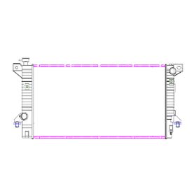 2008-2014 Ford Expedition "Radiator- 1 3/8"" Core -4.6L / 5.4L - Heavy Duty" - FO3010288-2