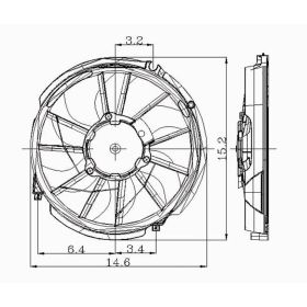 Ford Taurus 1996-2007 Radiator Fan Assembly - FO3115107