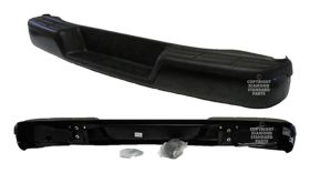 1996-2020 Chevrolet Express Van Rear Bumper Assembly (Includes Mounting Brackets)- Black- W/ Black Pad- W/O Sensor Holes - GM1103143-2