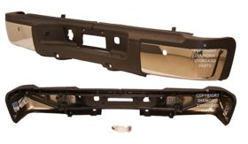 2011-2014 Chevrolet Silverado 2500 / 3500 Rear Step Bumper Assembly- Chrome Ends- W/ Sensor- - GM1103165-2
