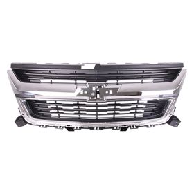 2015-2020 Chevrolet Colorado Grille Matte Dark Gray W/Chrome Frontame Base/Lt/Wt Model - OEM# 84408363 - GM1200750-3