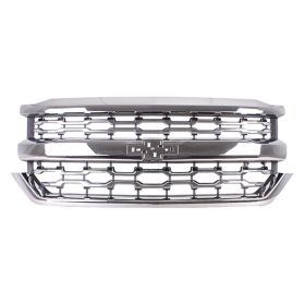 2015-2018 Chevrolet Silverado 1500 Grille Assembly- Black W/ Chrome Moulding- Ltz Model- W/O Z71 Pkg - GM1200765-2