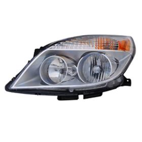 2008-2009 Saturn Aura Head Lamp Driver Side W/O High Beam Heat Shield Frontom 4/12/07 HQ - OEM# 25854634 - GM2502292-3